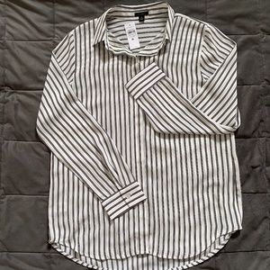 Ann Taylor Factory Striped Button Down Shirt